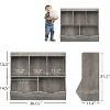 Kids Toy Storage Organizer with 5-Section Cubby Bookshelf, Wooden Cabinet for Playroom & Nursery - 3 of 4