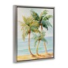 Stupell Industries Tropical Palm Trees on Sand Floating Frame Canvas Art, Gray, 17" x 21" - 2 of 4