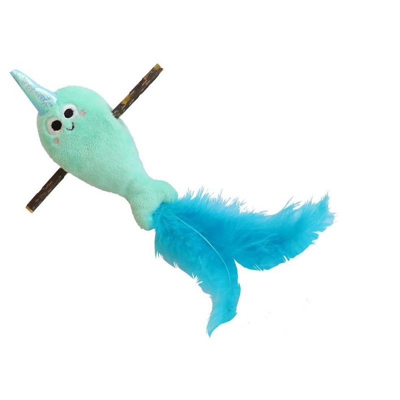 Mad Cat® Narwhal With Catnip & Silvervine Cat Toy, 2 of 3