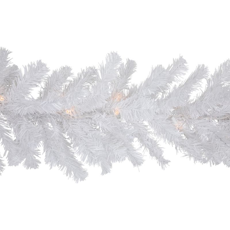 Northlight 9' x 12" Prelit Snow White Artificial Christmas Garland - Clear Lights, 6 of 8