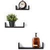 Display Floating Wooden Shelves with Espresso Finish - Set of 3 Wall Decoration Shelves - Homeitusa - 4 of 4