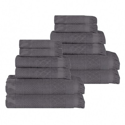 Casaluna 12pc outlet Organic Bath Towel Set - Gray