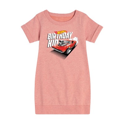 - Hot Wheels - Birthday Kid Graphic Short Sleeve Fleece Dress