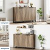 GustoWave Buffet Sideboard Storage Cabinet,55" Wide Entryway Console with 4 Doors & Adjustable Shelves,Storage Wood Coffee Bar Cabinet - 3 of 4
