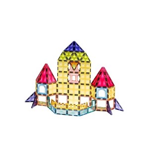 Bc Babycare 60-Pc Ultra-Magnet STEAM Magnetic Building Tiles Set Creative Gift for Kids - 1 of 4