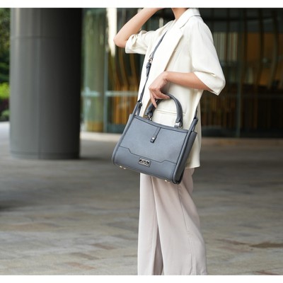 MKF Collection Tote Bag Structured Satchel Top Handle, Melody | MKF Collection by Mia K - Brown — фото 4