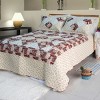 Slickblue Vermicelli Quilted Cotton Quilt Set, Twin Size, Floral 1/2 Designs, 2-Piece Set, Reversible - 4 of 4