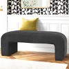Lily 47" Upholstered Scroll Velvet Waterfall Bench/Chenille Entryway Bench for Bedroom-Maison Boucle - 2 of 4