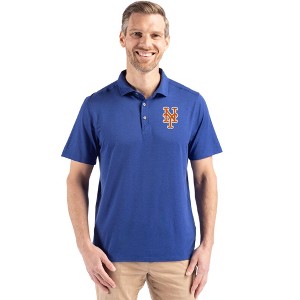 New York Mets Cutter & Buck Coastline Epic Comfort Recycled Mens Polo - 1 of 1