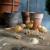 Slickblue Heavy Cast Iron Birds, Set of 3 Decorative Figurines, Table Accent, Gold Finish, 4.75"x0.75"x3.75" - 2 of 3