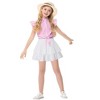 Girls Tops and Skirts Set Tie Front Knot Plaid Tops with Ruffle Skirts Short Sleeve Button Down Shirts Co-ords for Gilr,Toddler - 2 of 4