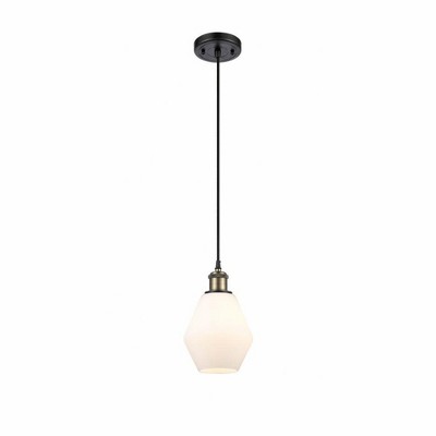 Cindyrella - 1 Light Cord Hung Mini Pendant In Industrial Style-10 Inches Tall and 6 Inches Wide