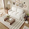 KWPZQEB 70.9" Pull Out Sofa Bed, Velvet Loveseat Bed with 2-in-1 Pillow & Blanket Set, Modern Pull Out 3-Seater Sofa, Space Saving for Apartments - 3 of 4