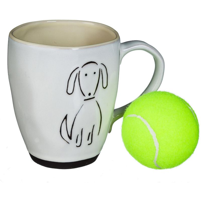 Evergreen Ceramic Cup Gift Set, 16 OZ, Pet Dog, 1 of 5