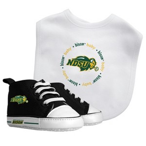 Baby Fanatic 2 Piece Bid and Shoes - NCAA North Dakota State Bison - White Unisex Infant Apparel - 1 of 3