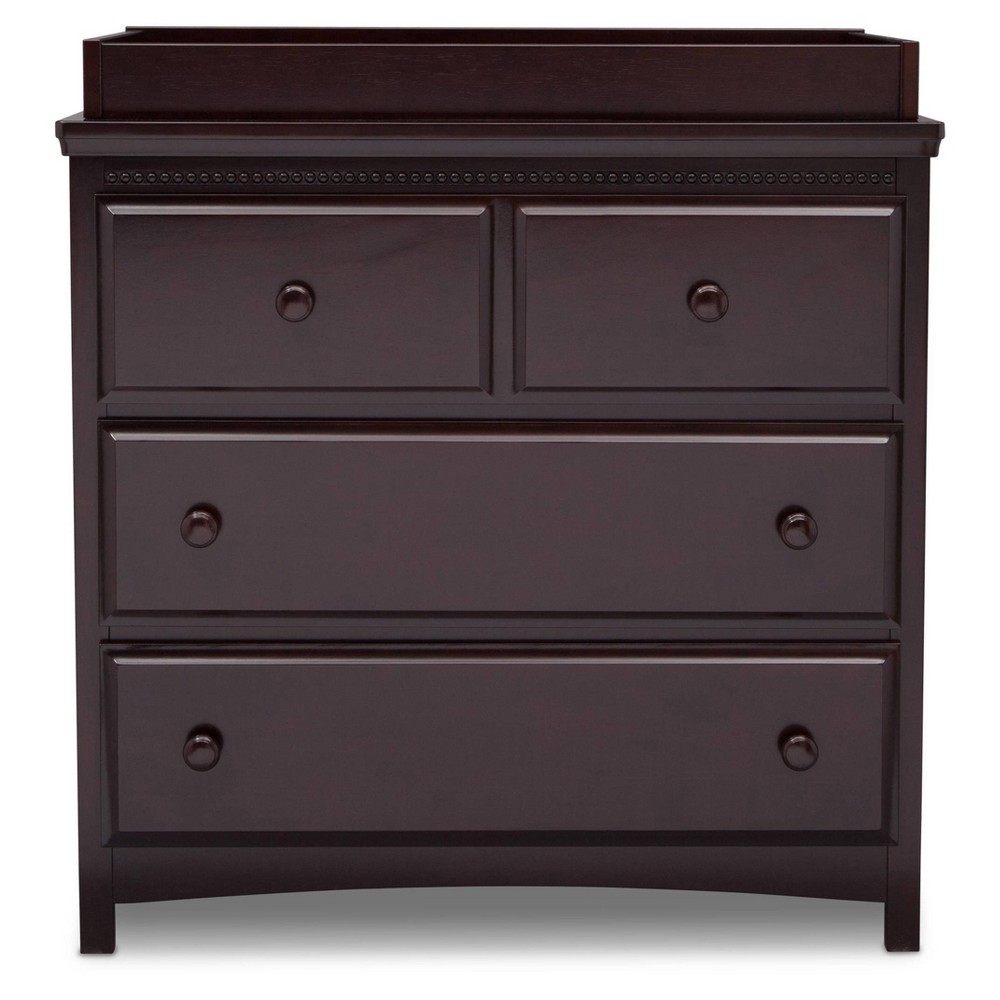 Delta Children Emerson 3 Drawer Dresser with Changing Top and Interlocking Drawers - Dark Chocolate -  89450771