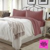 Ultra-Soft Cotton Heathered Melange Jersey Knit Sheet Set - Great Bay Home - 2 of 4