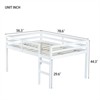 RISOKEYS Solid Wooden Full Loft Bed - Rubber Wooden Strengthened Platform Slats Bed with Ladder & Under-Bed Storage fo Small Room - 3 of 4