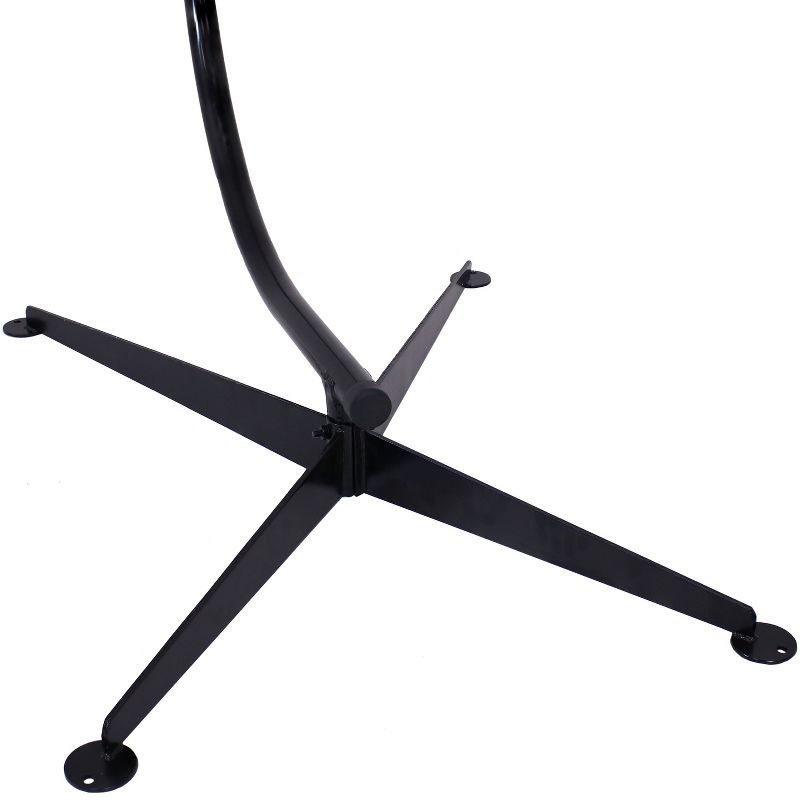 Sunnydaze Indoor/Outdoor Steel Metal C-Stand Hammock Chair Stand Only - Black - 300 lb Weight Capacity, 6 of 11