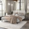 24/7 Shop At Home Queen Heartwild Modern Boucle Upholstered Pillow Headboard Platform Bed: Smooth Finish & Wood Frame - 2 of 4