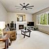 Airsurfer 65/72-In Matte Black Ceiling Fan with Color-Changing LED Light, Black & Deep Walnut 8 Blades, Remote Included, Modern Silent DC Motor Design - 4 of 4