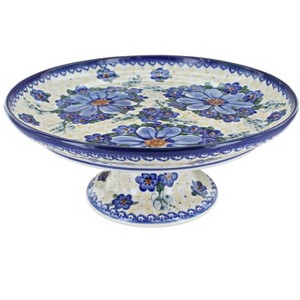 Blue Rose Polish Pottery 283 Vena Cake Plate - 1 of 1