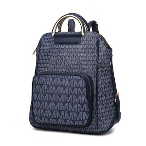 MKF Collection June Vegan Leather Travel Backpack M Logo Printed by Mia K - 1 of 4
