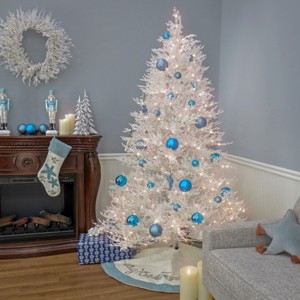 National Tree Company HGTV Pre-Lit Coral Christmas by the Sea Artificial Tree Warm White Lights - 1 of 4