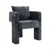 Dolonm 28.5 in.Chenille Accent Chair with Removable Pillow, 3 Legs Compact Armchair for Small Spaces - 4 of 4