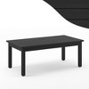 Arceso Outdoor Coffee Table, HDPS Black Patio Coffee Tables for Outside Rectangle, Adjustable Levelling Feet/Weather Resistant，Black - 2 of 4