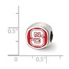 Black Bow Jewelry Sterling Silver North Carolina State Wolfpack NCAA Bead Charm - 2 of 3