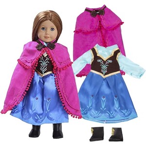Dress Along Dolly Anna Frozen Inspired Outfit for American Girl Doll - 1 of 4