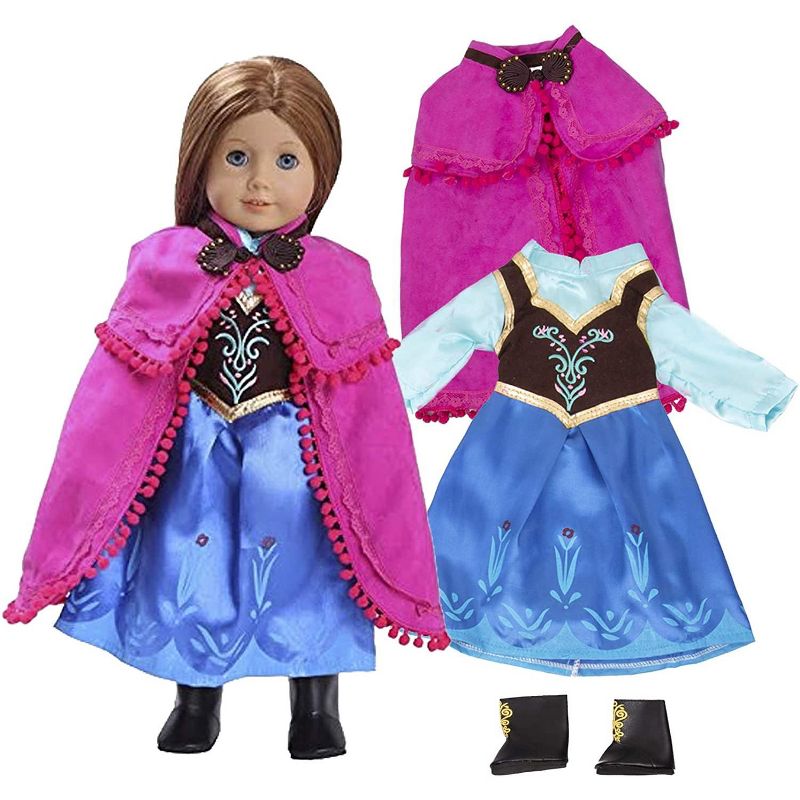 Dress Along Dolly Anna Frozen Inspired Outfit for American Girl Doll, 1 of 6