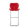 Upholstered Bucket Barstool with Low Back, Metal Footrest, and Foot Stoppers, Set of 4 for Kitchen or Home Bar - 4 of 4