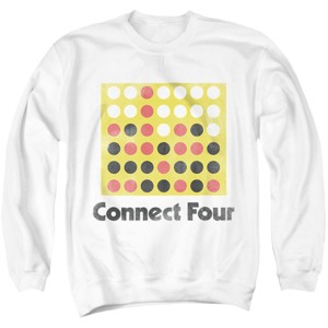 Connect Four Classic Logo Distressed Unisex Adult Crewneck Sweatshirt - 1 of 4