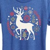 Women's - Instant Message - Scandinavian Christmas Deer Short Sleeve Graphic T-Shirt - 2 of 4