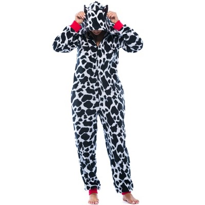 Just Love Womens One Piece Santa Skull Adult Onesie Faux Shearling Lined  Hoody Xmas Pajamas 6342-10177-S