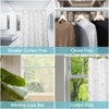 LunaLulinlk White Shower Curtain Rod - Adjustable Frosted Shower Curtain Rod 29-64'', Heavy Duty Shower Curtain Rod for Bathroom - 2 of 4