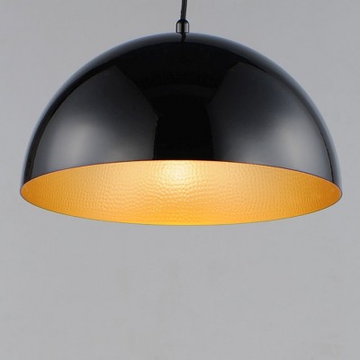 Gloss Black and Gold Aluminum LED Pendant Light