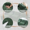 113-Inch Chenille L-Shaped Sofa - Modular 3-seater with ottoman, 2 cushions & side pockets for living room. - 4 of 4