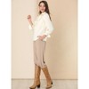 INSPIRE CHIC Women's Long Sleeve Tie Neck Ruffle Blouses - 4 of 4