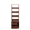 TiramisuBest Night Stand with Bookshelf, Night Stand with 2 Storage Drawers for Bedroom - 4 of 4