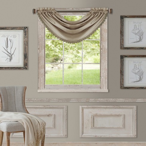 All Seasons Single Waterfall Window Valance - 52 X 36 - Taupe