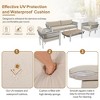 4/6 Piece Patio Sofa Sets With Coffee Table, 2 Chairs, Loveseat, 4 Cushions And Pillows, Woven Rope Conversation Set For Porch Backyard - 3 of 4