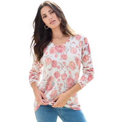 Roaman's Women's Plus Size Shimmer Sweater