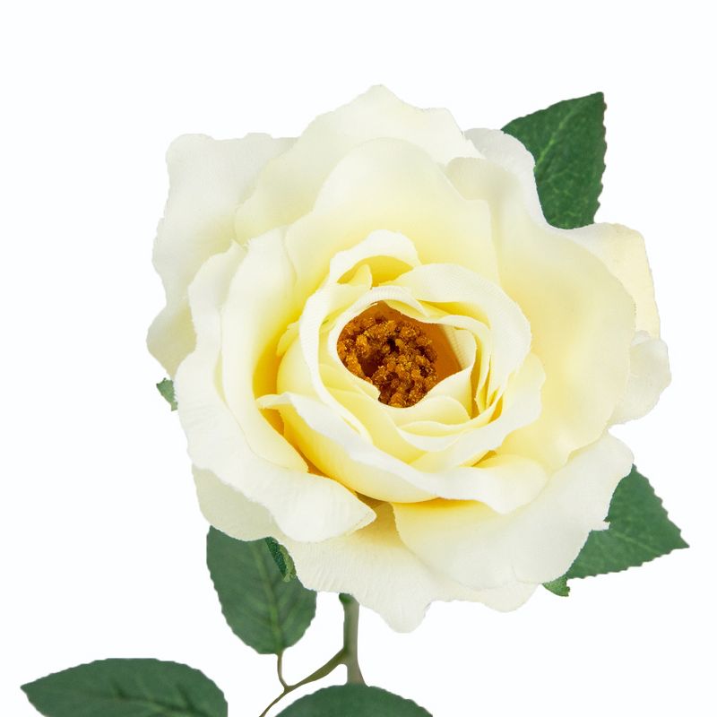 Allstate Floral 22" Long Stem Blooming Vanilla Rose Artificial Floral Silk Pick, 3 of 5