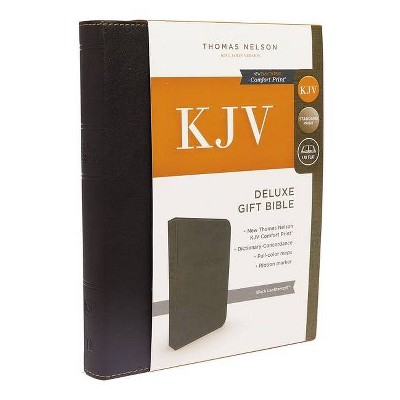 KJV, Deluxe Gift Bible, Imitation Leather, Black, Red Letter Edition - by  Thomas Nelson (Leather Bound)