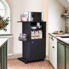 NicBex 15Inch Rolling Kitchen Island Kitchen Cart with 1 Door Cabinet and 2 Open Shelves - 4 of 4