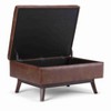 CAVINAS Faux Leather Storage Ottoman Bench with Versatile Use,Upholstered Ottoman with Safety Hinge for Living Room,Bedroom - 2 of 4
