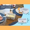 Nat & Jules Dean Crouser Hummingbird Watercolor White 6.5 x 4 Ceramic and Bamboo Butter Dish - 2 of 4